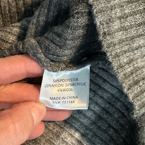 A62 Lea & Viola Womens Gray Wool Blend Comfy Shirt Turtleneck Sweater Top sz S - Picture 4 of 4